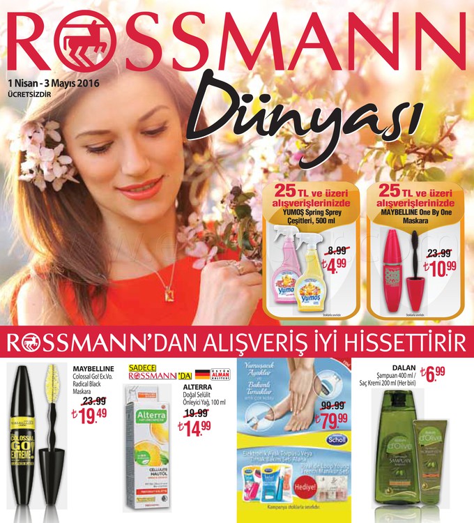 Rossmann 01 Nisan – 03 Mayıs 2016 Kampanya Kataloğu